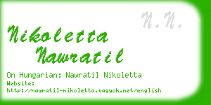 nikoletta nawratil business card